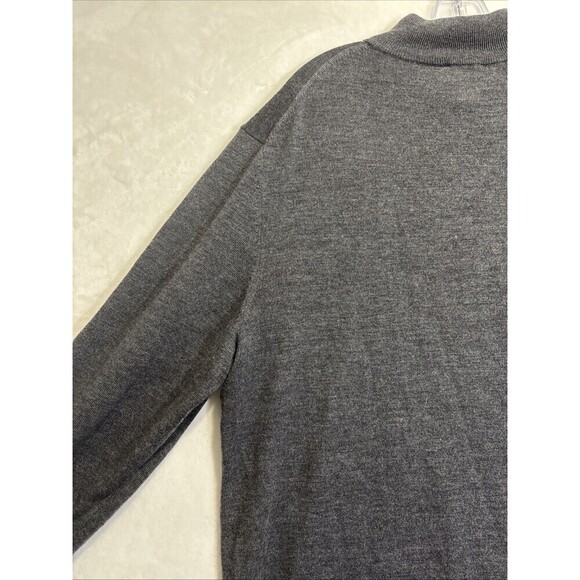 Jos A Bank Traveler 1/4 Zip Long Sleeve Sweater Men's Size 2XLT Merino Wool Grey - Picture 8 of 13